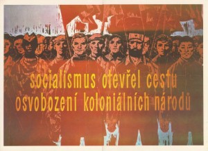 Socialism_liberation Czechanti-colonial poster Socialism opened the door of liberation for colonial nations'